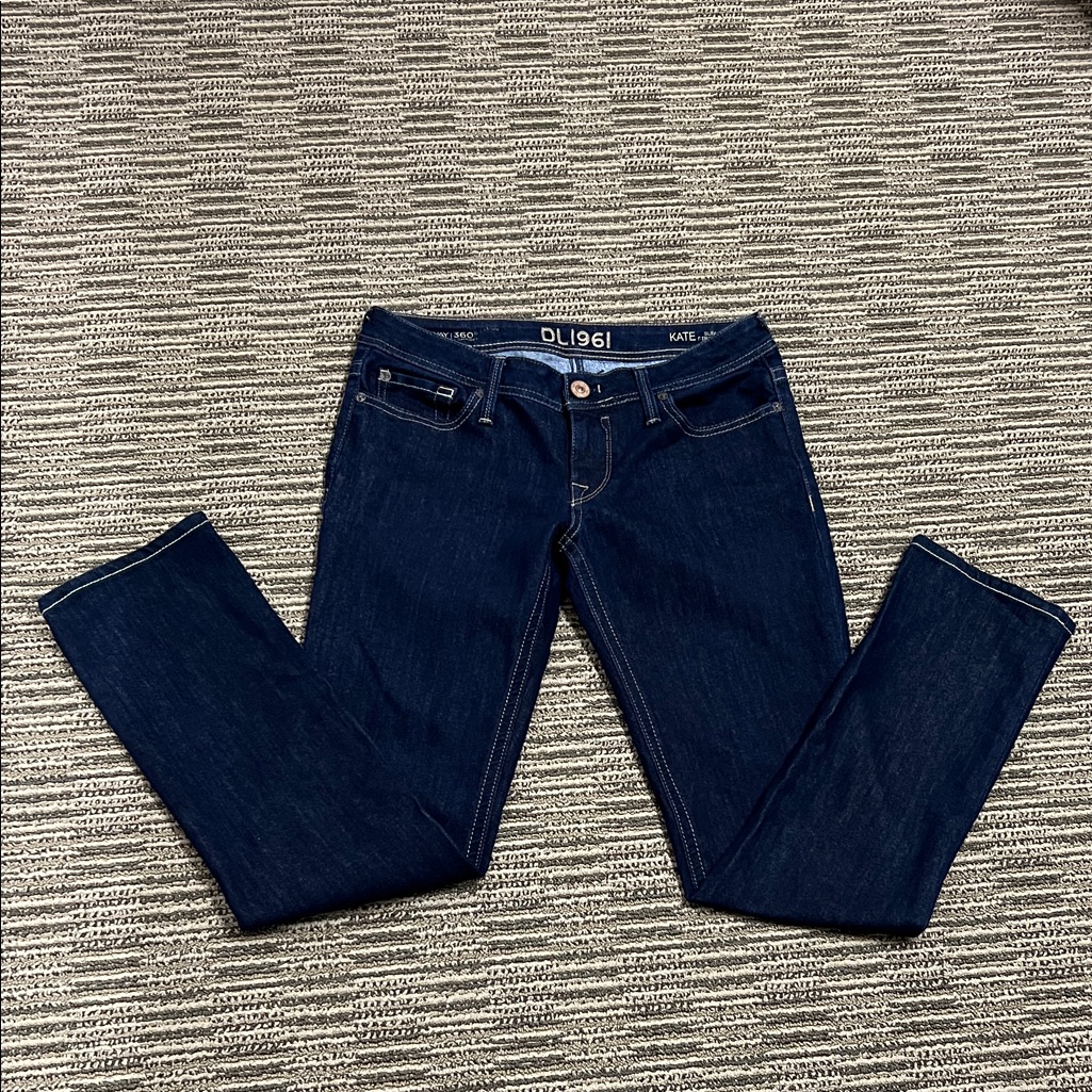 Dl1961 Women's Dark Blue Skinny Jeans Slim Straight Kate Size 29